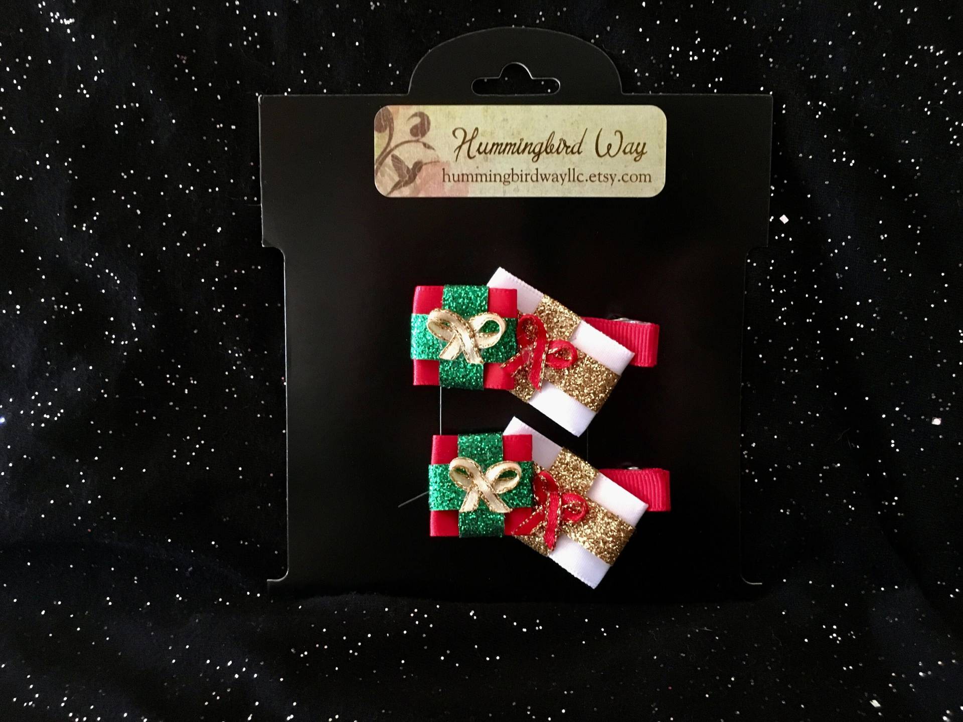 Weihnachtsgeschenke Clip-Set, Bandskulptur Geschenke, Mädchens Chistmas Geschenk Haarbögen, Haarbögen Weihnachtsgeschenke Clip-Set, Bandskulptur Geschenke, Mädchens Chistmas Geschenk Haarbögen, Haarbögen von HummingbirdWayLLC