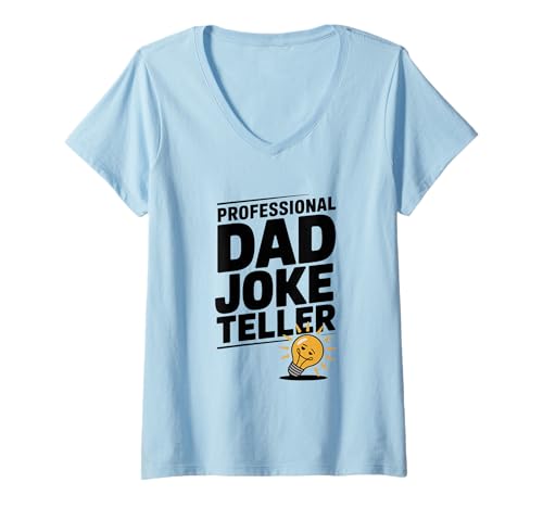 Damen Professioneller Witzerzähler, lustiger Humor-Liebhaber T-Shirt mit V-Ausschnitt Damen Professioneller Witzerzähler, lustiger Humor-Liebhaber T-Shirt mit V-Ausschnitt von Humor Enthusiasts United for Dad Jokes