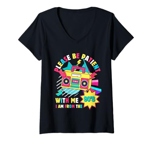 Damen Bitte haben Sie Geduld mit Mir, ich komme aus den 1900er Jahren, Vintage 1900s T-Shirt mit V-Ausschnitt Damen Bitte haben Sie Geduld mit Mir, ich komme aus den 1900er Jahren, Vintage 1900s T-Shirt mit V-Ausschnitt von Humor Father's Day 2026 I'm From The 1900s Country