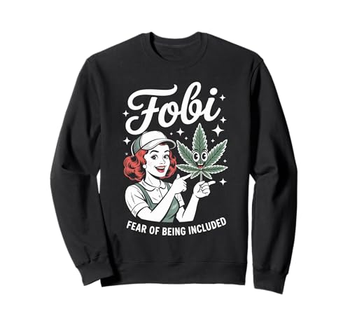 FOBI Angst vor Ausgrenzung Frauen Soziale Vermeidung Sweatshirt FOBI Angst vor Ausgrenzung Frauen Soziale Vermeidung Sweatshirt von Humor Retro-Cartoon FOBI Introvertierte Grafik