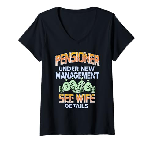 Damen Rentner Neue Kontrolle Siehe Ehefrau Spruch T-Shirt mit V-Ausschnitt Damen Rentner Neue Kontrolle Siehe Ehefrau Spruch T-Shirt mit V-Ausschnitt von Humor Ruhestand Beziehung Witzig