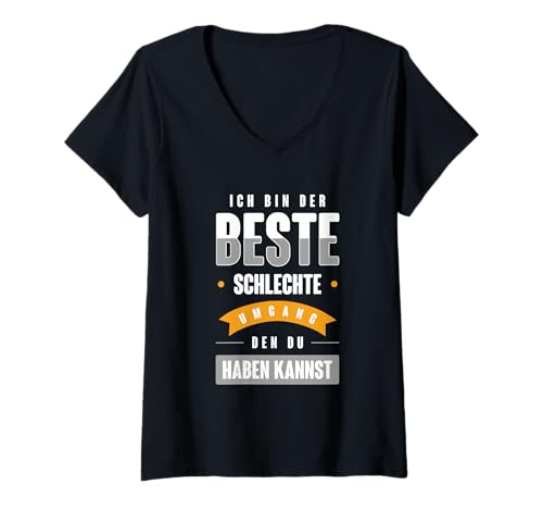 Damen Lustiges Sprüche Shirt Bester Schlechter Umgang Shirt Party T-Shirt mit V-Ausschnitt Damen Lustiges Sprüche Shirt Bester Schlechter Umgang Shirt Party T-Shirt mit V-Ausschnitt von Humor Shirt Lustig Bester Schlechter Umgang