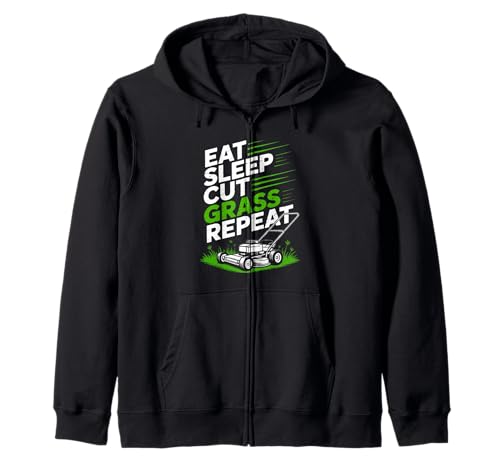 Eat Sleep Cut Grass Repeat Lawn Mowing Spruch Papa Frauen Männer Kapuzenjacke Eat Sleep Cut Grass Repeat Lawn Mowing Spruch Papa Frauen Männer Kapuzenjacke von Humor Yard Work Routine Retro Landscaping Father
