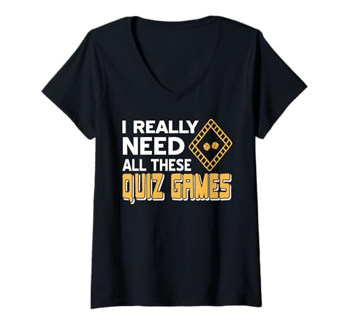 Damen Ich Will Unbedingt Diese Quizspiele Machen T-Shirt mit V-Ausschnitt Damen Ich Will Unbedingt Diese Quizspiele Machen T-Shirt mit V-Ausschnitt von Humor für Quizfans und Spielbegeisterte