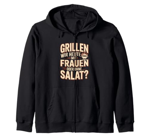 Grillen Wir Heute Mit Frauen Oder Ohne Salat Kapuzenjacke Grillen Wir Heute Mit Frauen Oder Ohne Salat Kapuzenjacke von Humorgrill -Enthusiast Spaß machen