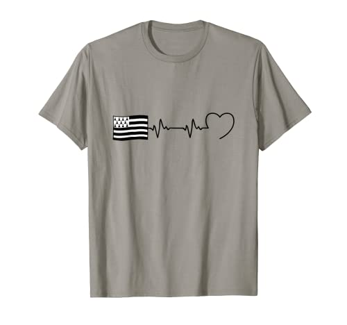Bretagne Herren Herzschlag Humor Breton Geschenkidee T-Shirt von Humoristique Bretonne Humour Bretagne Femme Drôle