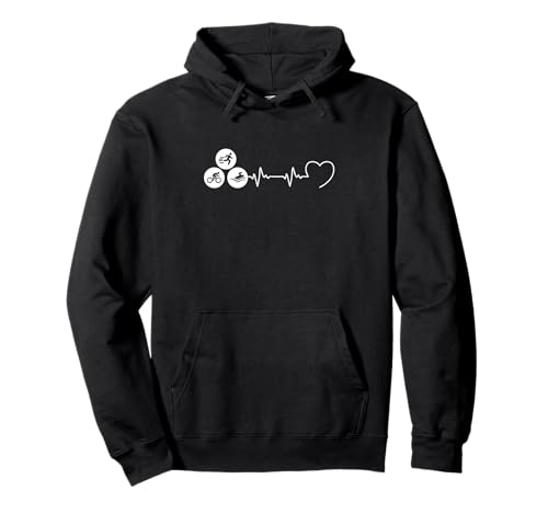 Triathlon Herren Herzschlag Humor Triathlet Geschenk Pullover Hoodie Triathlon Herren Herzschlag Humor Triathlet Geschenk Pullover Hoodie von Humoristique Triathlon Humour Triathlon Femme