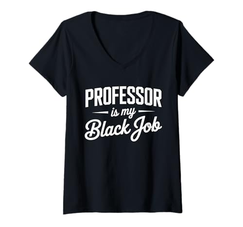Damen Sarkastischer Spruch Professor ist meine geheime Karriere Frauen Männer T-Shirt mit V-Ausschnitt Damen Sarkastischer Spruch Professor ist meine geheime Karriere Frauen Männer T-Shirt mit V-Ausschnitt von Humorous Academic Nerd College Hustle Joke Gag Fun