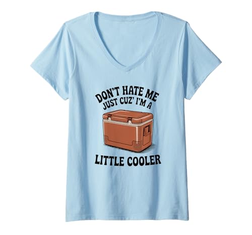 Damen Lustiger Spruch I Am A Little Cooler Wortspiel Witz Humor Frauen Männer T-Shirt mit V-Ausschnitt Damen Lustiger Spruch I Am A Little Cooler Wortspiel Witz Humor Frauen Männer T-Shirt mit V-Ausschnitt von Humorous Camping Tailgate Dad Chill Vibes Grandpa