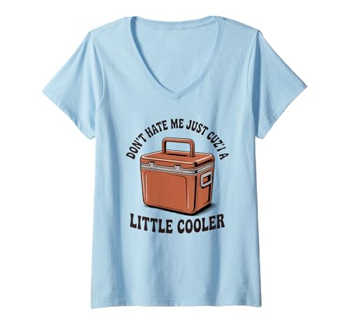 Damen Lustiger Spruch I Am A Little Cooler Wortspiel Witz Humor Frauen Männer T-Shirt mit V-Ausschnitt Damen Lustiger Spruch I Am A Little Cooler Wortspiel Witz Humor Frauen Männer T-Shirt mit V-Ausschnitt von Humorous Camping Tailgate Dad Chill Vibes Grandpa