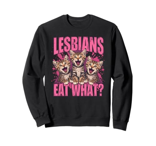 Funny Lesbian Cat Meme LGBTQ Pride Humor for Women and Men Sweatshirt Funny Lesbian Cat Meme LGBTQ Pride Humor for Women and Men Sweatshirt von Humorous Cat Lovers Apparel LGBTQ Pride Clothing