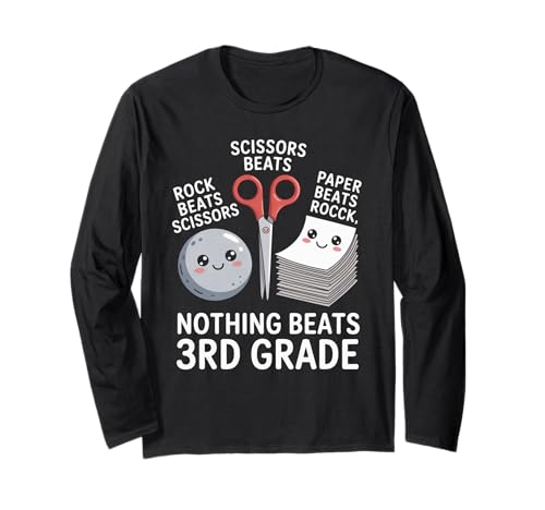 Lustiges Nichtstun in der dritten Klasse, Humor, Kinder, sarkastisch Langarmshirt Lustiges Nichtstun in der dritten Klasse, Humor, Kinder, sarkastisch Langarmshirt von Humorous Classroom Joke Rock Paper Scissors Meme