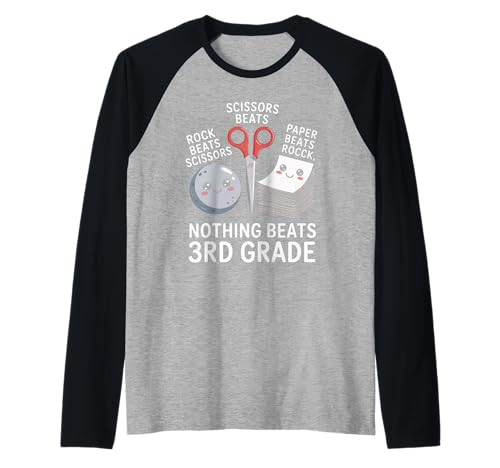Lustiges Nichtstun in der dritten Klasse, Humor, Kinder, sarkastisch Raglan Lustiges Nichtstun in der dritten Klasse, Humor, Kinder, sarkastisch Raglan von Humorous Classroom Joke Rock Paper Scissors Meme