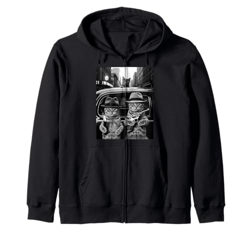 Lustig Gangster Katze Spruch Mafia Mobster Noir Humor Frauen Männer Kapuzenjacke Lustig Gangster Katze Spruch Mafia Mobster Noir Humor Frauen Männer Kapuzenjacke von Humorous Feline Crime Boss Joke Retro Vintage Meme