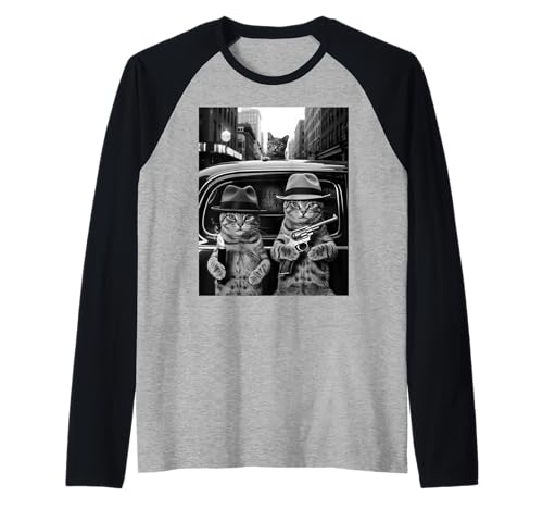 Lustig Gangster Katze Spruch Mafia Mobster Noir Humor Frauen Männer Raglan Lustig Gangster Katze Spruch Mafia Mobster Noir Humor Frauen Männer Raglan von Humorous Feline Crime Boss Joke Retro Vintage Meme