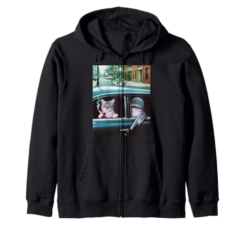 Lustiger Gangster Katze Spruch Mafia Mobster Noir Humor Women Me Kapuzenjacke Lustiger Gangster Katze Spruch Mafia Mobster Noir Humor Women Me Kapuzenjacke von Humorous Feline Crime Boss Joke Retro Vintage Meme
