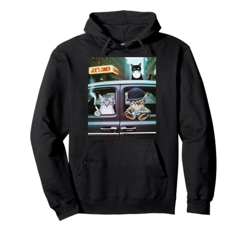 Lustiger Gangster Katze Spruch Mafia Mobster Noir Humor Women Me Pullover Hoodie Lustiger Gangster Katze Spruch Mafia Mobster Noir Humor Women Me Pullover Hoodie von Humorous Feline Crime Boss Joke Retro Vintage Meme