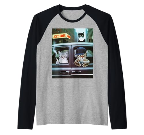 Lustiger Gangster Katze Spruch Mafia Mobster Noir Humor Women Me Raglan Lustiger Gangster Katze Spruch Mafia Mobster Noir Humor Women Me Raglan von Humorous Feline Crime Boss Joke Retro Vintage Meme