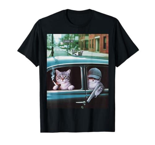 Lustiger Gangster Katze Spruch Mafia Mobster Noir Humor Women Me T-Shirt Lustiger Gangster Katze Spruch Mafia Mobster Noir Humor Women Me T-Shirt von Humorous Feline Crime Boss Joke Retro Vintage Meme