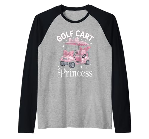 Lustiger Spruch Golfwagen Prinzessin Rosa Schleife Oma Damen Herren Raglan Lustiger Spruch Golfwagen Prinzessin Rosa Schleife Oma Damen Herren Raglan von Humorous Glam Girl Golf Driver Sparkly Queen Mom