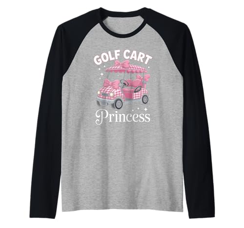 Lustiger Spruch Golfwagen Prinzessin Rosa Schleife Oma Damen Herren Raglan Lustiger Spruch Golfwagen Prinzessin Rosa Schleife Oma Damen Herren Raglan von Humorous Glam Girl Golf Driver Sparkly Queen Mom