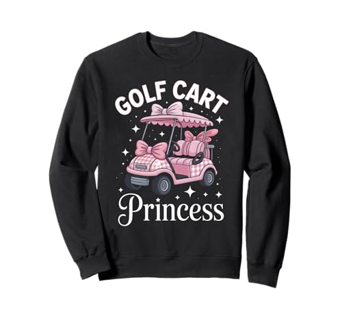 Lustiger Spruch Golfwagen Prinzessin Rosa Schleife Oma Damen Herren Sweatshirt Lustiger Spruch Golfwagen Prinzessin Rosa Schleife Oma Damen Herren Sweatshirt von Humorous Glam Girl Golf Driver Sparkly Queen Mom
