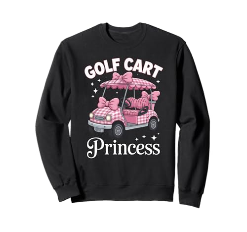 Lustiger Spruch Golfwagen Prinzessin Rosa Schleife Oma Damen Herren Sweatshirt Lustiger Spruch Golfwagen Prinzessin Rosa Schleife Oma Damen Herren Sweatshirt von Humorous Glam Girl Golf Driver Sparkly Queen Mom