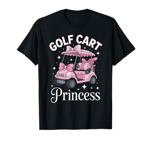Lustiger Spruch Golfwagen Prinzessin Rosa Schleife Oma Damen Herren T-Shirt Lustiger Spruch Golfwagen Prinzessin Rosa Schleife Oma Damen Herren T-Shirt von Humorous Glam Girl Golf Driver Sparkly Queen Mom