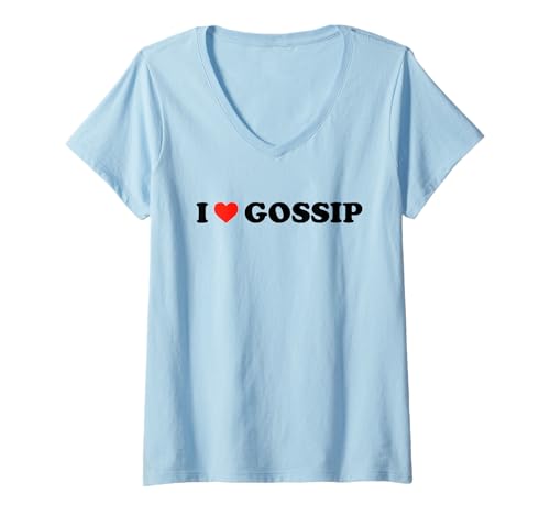 Damen I Love Gossip - Lustiges Herz Statement sarkastische Chat-Gerüchte T-Shirt mit V-Ausschnitt Damen I Love Gossip - Lustiges Herz Statement sarkastische Chat-Gerüchte T-Shirt mit V-Ausschnitt von Humorous Gossip - Sarcasm Humor Talk Too Much