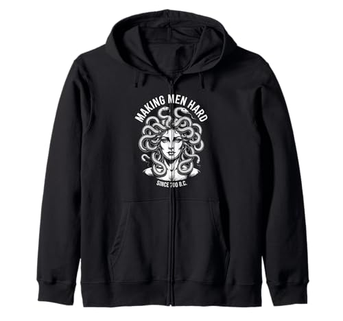 Lustiger Medusa-Spruch Making Men Hard Greek Myth Adult Humor Kapuzenjacke Lustiger Medusa-Spruch Making Men Hard Greek Myth Adult Humor Kapuzenjacke von Humorous Mythology Joke Snake Hair Monster Meme