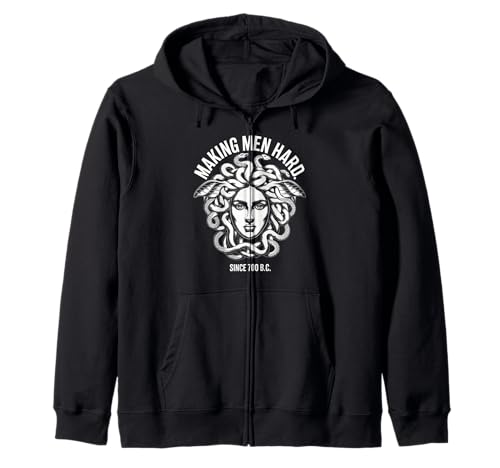 Lustiger Medusa-Spruch Making Men Hard Greek Myth Adult Humor Kapuzenjacke Lustiger Medusa-Spruch Making Men Hard Greek Myth Adult Humor Kapuzenjacke von Humorous Mythology Joke Snake Hair Monster Meme