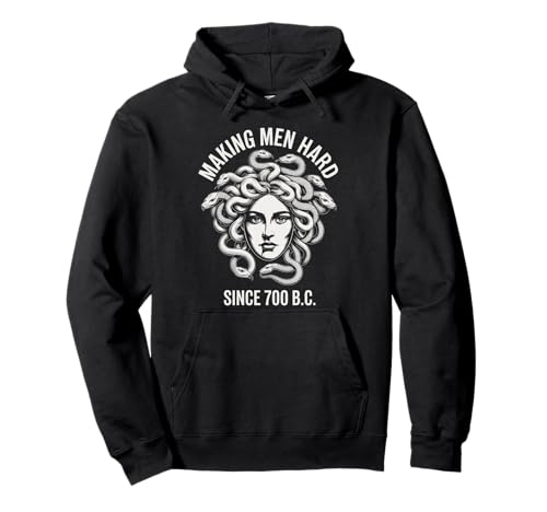 Lustiger Medusa-Spruch Making Men Hard Greek Myth Adult Humor Pullover Hoodie Lustiger Medusa-Spruch Making Men Hard Greek Myth Adult Humor Pullover Hoodie von Humorous Mythology Joke Snake Hair Monster Meme