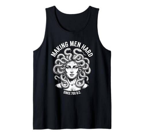 Lustiger Medusa-Spruch Making Men Hard Greek Myth Adult Humor Tank Top Lustiger Medusa-Spruch Making Men Hard Greek Myth Adult Humor Tank Top von Humorous Mythology Joke Snake Hair Monster Meme