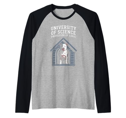 Lustiger Spruch Professor Of Logic University Hund Frauen Männer Raglan von Humorous Nerd Pet Lover Bulldog Sarcasm Joke