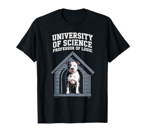 Lustiger Spruch Professor Of Logic University Hund Frauen Männer T-Shirt von Humorous Nerd Pet Lover Bulldog Sarcasm Joke