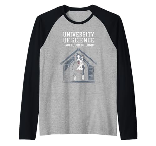Lustiger Spruch Professor of Logic University Hund Frauen Männer Raglan von Humorous Nerd Pet Lover Bulldog Sarcasm Joke