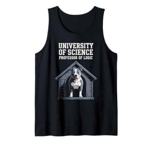 Lustiger Spruch Professor of Logic University Hund Frauen Männer Tank Top von Humorous Nerd Pet Lover Bulldog Sarcasm Joke