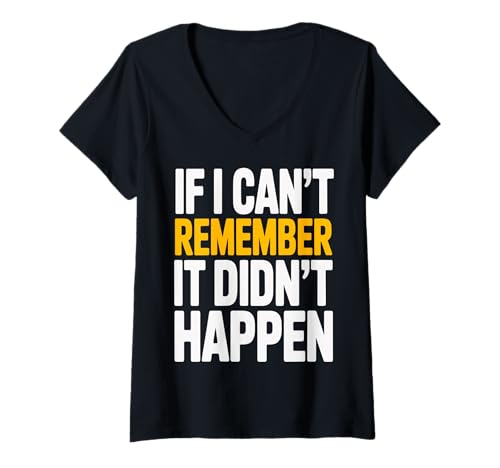 Damen Erinnerung Sarkasmus Lustig Retro Vintage Erwachsensein T-Shirt mit V-Ausschnitt von Humorous Retro Adulthood Slogans