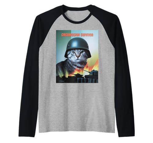 Lustige Katze Spruch Beschneidung Survivor Parodie Humor Männer Witz Raglan Lustige Katze Spruch Beschneidung Survivor Parodie Humor Männer Witz Raglan von Humorous Sarcastic Cat Joke Meme Survivor Gag