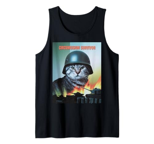 Lustige Katze Spruch Beschneidung Survivor Parodie Humor Männer Witz Tank Top Lustige Katze Spruch Beschneidung Survivor Parodie Humor Männer Witz Tank Top von Humorous Sarcastic Cat Joke Meme Survivor Gag