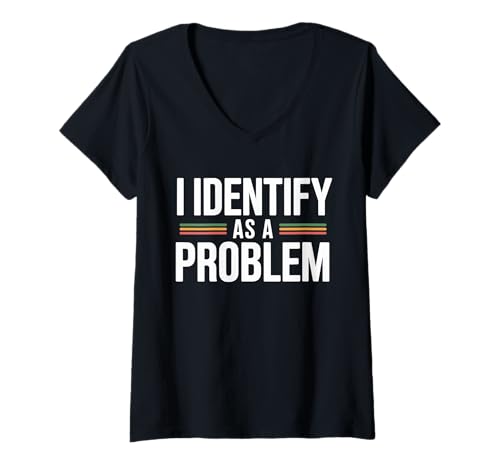Damen Ich Bin Das Problem Lustig Sarkasmus Unruhestifter T-Shirt mit V-Ausschnitt Damen Ich Bin Das Problem Lustig Sarkasmus Unruhestifter T-Shirt mit V-Ausschnitt von Humorous Sarcastic Sayings