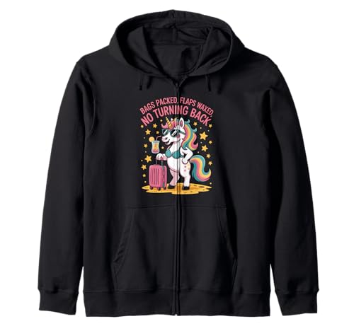 Lustiger Spruch Einhorn Klappen Wayed Urlaub Stimmung Damen Herren Kapuzenjacke von Humorous Sassy Pride Travel Beach Sarcasm Look