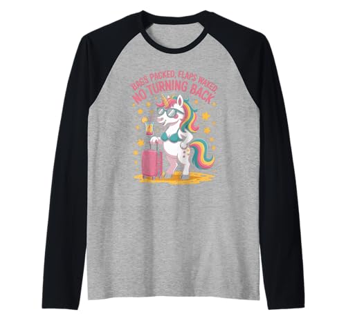 Lustiger Spruch Einhorn Klappen Wayed Urlaub Stimmung Damen Herren Raglan von Humorous Sassy Pride Travel Beach Sarcasm Look