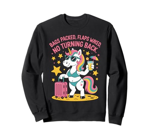 Lustiger Spruch Einhorn Klappen Wayed Urlaub Stimmung Damen Herren Sweatshirt von Humorous Sassy Pride Travel Beach Sarcasm Look