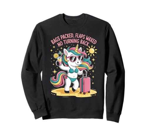 Lustiger Spruch Einhorn Klappen Wayed Urlaub Stimmung Damen Herren Sweatshirt von Humorous Sassy Pride Travel Beach Sarcasm Look