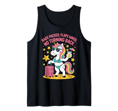 Lustiger Spruch Einhorn Klappen Wayed Urlaub Stimmung Damen Herren Tank Top von Humorous Sassy Pride Travel Beach Sarcasm Look