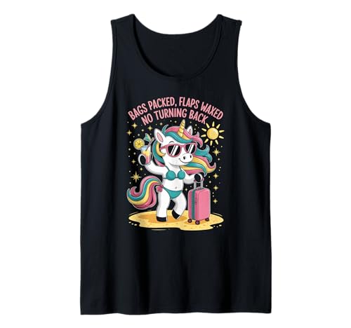 Lustiger Spruch Einhorn Klappen Wayed Urlaub Stimmung Damen Herren Tank Top von Humorous Sassy Pride Travel Beach Sarcasm Look