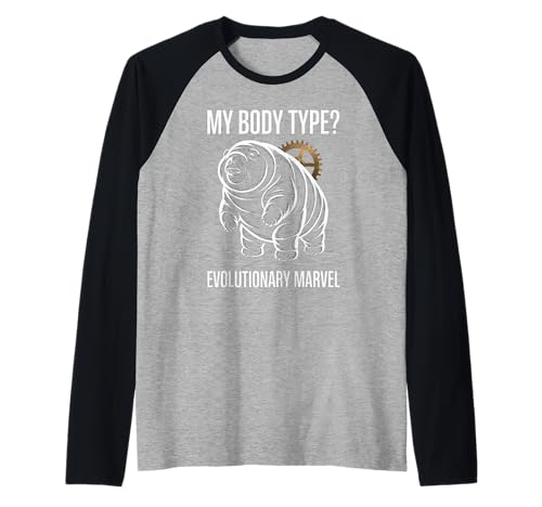Lustiges Sprichwort Mein Körpertyp Evolutionary Marvel Witz Damen Herren Raglan Lustiges Sprichwort Mein Körpertyp Evolutionary Marvel Witz Damen Herren Raglan von Humorous Tardigrade Science Nerd Biology Joke