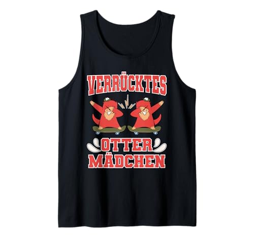 Seeotter Otter Auf Skateboard Verrücktes Otter Mädchen Tank Top Seeotter Otter Auf Skateboard Verrücktes Otter Mädchen Tank Top von Humorvolle Designs mit Seeotter Motiven