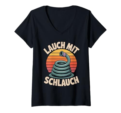 Damen Lauch Mit Schlauch Witziges Motiv T-Shirt mit V-Ausschnitt Damen Lauch Mit Schlauch Witziges Motiv T-Shirt mit V-Ausschnitt von Humorvolle Garten Spruch Retro Stil
